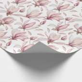Elegantes Magnolia Wrapping Paper Geschenkpapier (Ecke)