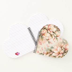 Elegantes Magnolienblüten-Botanikmuster Notizblock