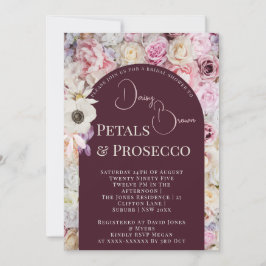 Elegantes Mahogany Floral Arch Summer Brautparty Einladung