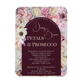 Elegantes Mahogany Floral Arch Summer Brautparty Magnet