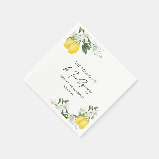 Elegantes Main Squeeze Brautparty Napkins Serviette (Ecke)