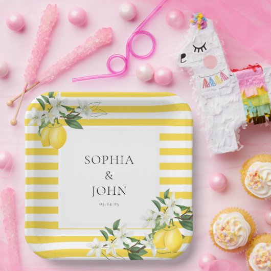 Elegantes Main Squeeze Brautparty Pappteller (Party)