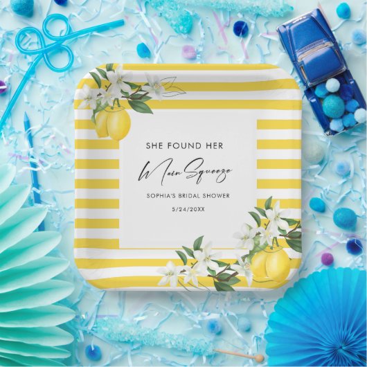 Elegantes Main Squeeze Brautparty Pappteller (Party)