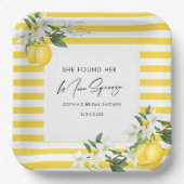 Elegantes Main Squeeze Brautparty Pappteller (Vorderseite)