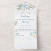 Elegantes Main Squeeze Winter Brautparty All In One Einladung (Innen Boden)