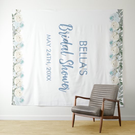 Elegantes Main Squeeze Winter Brautparty Wandteppich (Beispiel (Horizontal))