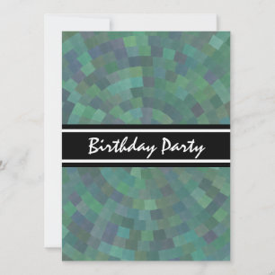Elegantes Malachite Green Geometric Muster Einladung
