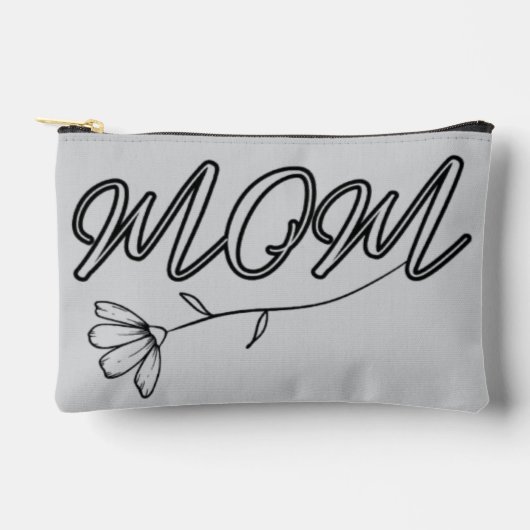 Elegantes "MAMA"-Skript mit Blume-Design Zubehörtasche (Vorderseite)