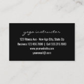 Elegantes Mandala-Goldschwarzes Boho des Visitenkarte (Rückseite)