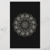 Elegantes Mandala-Indisch-Boho-schwarzes Hochzeits (Rückseite)