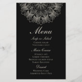 Elegantes Mandala-Indisch-Boho-schwarzes Hochzeits (Vorderseite)