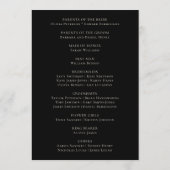 Elegantes Mandala-Indisch-Schwarzes Boho-Hochzeits Programm (Rückseite)