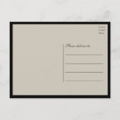 Elegantes Mandala Indisches Henna Boho Chic Schwar Einladungspostkarte (Rückseite)