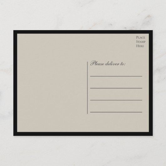 Elegantes Mandala Indisches Henna Boho Chic Schwar Einladungspostkarte (Rückseite)