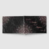 Elegantes Mandala Konfetti und Marmordesign Gästebuch (Voll)