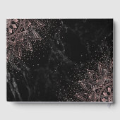 Elegantes Mandala Konfetti und Marmordesign Gästebuch (Rückseite)