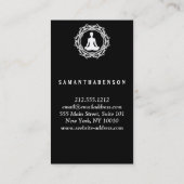 Elegantes Mandala Logo Yoga Healing Health Visitenkarte (Rückseite)