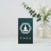 Elegantes Mandala Logo Yoga Heilung Gesundheit Visitenkarte (Stehend Vorderseite)