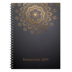 Elegantes Mandala-Ramadan-Event-Planer-Notizbuch Notizblock