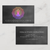 Elegantes Mandala YOGA Instructor Logo für Wasserf Visitenkarte (Vorne/Hinten)