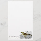 Elegantes männliches gelbes Vogel Audubon Briefpapier (Vorderseite)