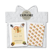 Elegantes Manuskript Dankeschön Herbstlaub Fotos Einladung