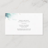 Elegantes Marble Agate Pattern Modernes Skript Visitenkarte (Rückseite)