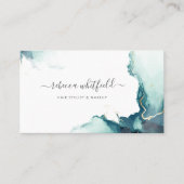 Elegantes Marble Agate Pattern Modernes Skript Visitenkarte (Vorderseite)