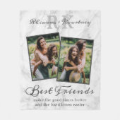 Elegantes Marble Best Friends Foto Fleece Blanket (Vorderseite)