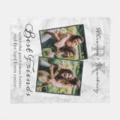 Elegantes Marble Best Friends Foto Fleece Blanket (Vorderseite (Horizontal))