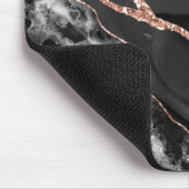 Elegantes Marble Black Gold Personalisiert Mousepad (Ecke)