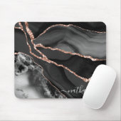 Elegantes Marble Black Gold Personalisiert Mousepad (Mit Mouse)