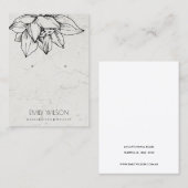 ELEGANTES MARBLE BLACK LOTUS EINFACHE EARRING-ANZE VISITENKARTE (Vorne/Hinten)