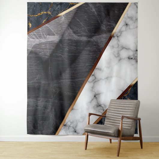 Elegantes Marble Collage Muster Wandteppich (Beispiel)