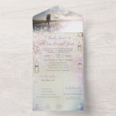 Elegantes Märchenwaldkraut-Foto Hochzeit Alles All In One Einladung (Innen Boden)