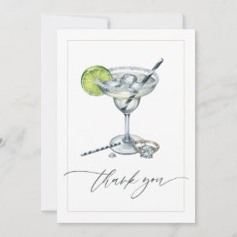 Elegantes Margs & Matrimony Brautparty Foto Dankeskarte