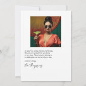 Elegantes Margs & Matrimony Brautparty Foto Dankeskarte (Rückseite)