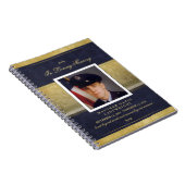 Elegantes Marine-Blau u. Golderinnerungsgast-Buch Notizblock (Rechte Seite)