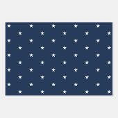 Elegantes marineblau-grünes Sternenmuster Geschenk Geschenkpapier Set (Vorderseite)