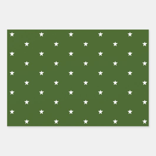 Elegantes marineblau-grünes Sternenmuster Geschenk Geschenkpapier Set (Vorderseite 3)