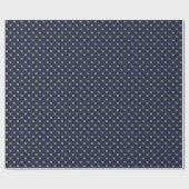 Elegantes marineblaues Gold, kundenspezifische Mon Geschenkpapier (Flach)