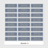 Elegantes Marineboldgold, individuelle Gästeschrif Aufkleber (Blatt)