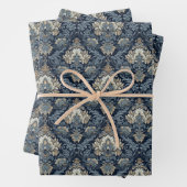 Elegantes Marinemodell und Elfenbeindamastelei Geschenkpapier Set (Beispiel)