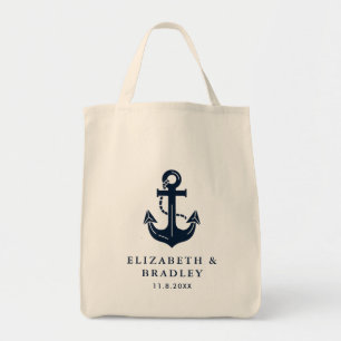 Elegantes maritimes Thema und personalisierte Hoch Tragetasche