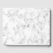 Elegantes Marmor Foto Gold Gedenkstätte Beerdigung Gästebuch (Rückseite)