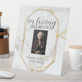 Elegantes Marmor In Loving Memory Template | Perso Sockelschild (In Situ)