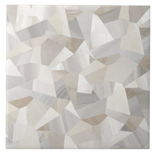 Elegantes Marmor-Polygon-Mosaikmuster Fliese (Vorderseite)