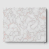 Elegantes Marmor Rose Gold Rentirement Party Gästebuch (Rückseite)