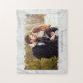 Elegantes Marmorbeschaffenheits-Rahmen-Foto Puzzle (Vertikal)