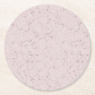 Elegantes Marmordesign Rosa graues Party Runder Pappuntersetzer